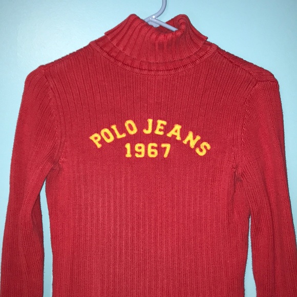 Polo Jeans 67’ Ribbed Long Sleeve Turtle Neck (S) - Picture 2 of 6
